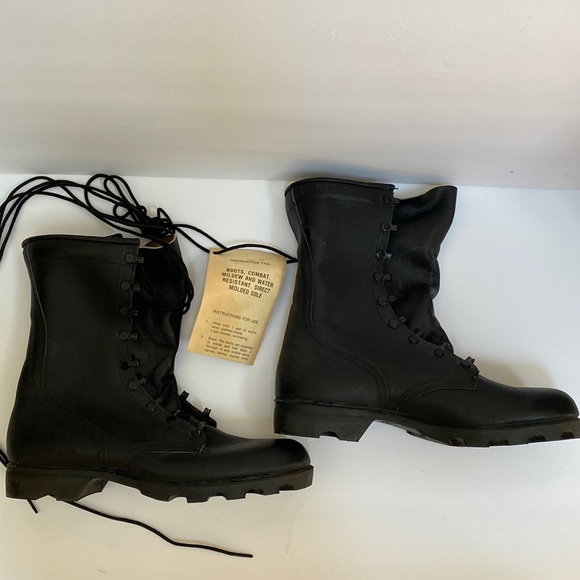 Shoes Vintage Nwt Leather Military Combat Boots Poshmark